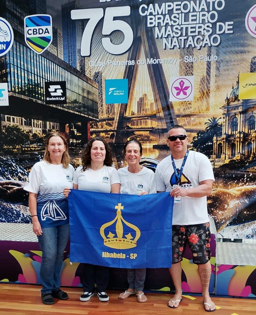 Equipe de Ilhabela conquista 10 medalhas no Brasileiro Master de Natação
