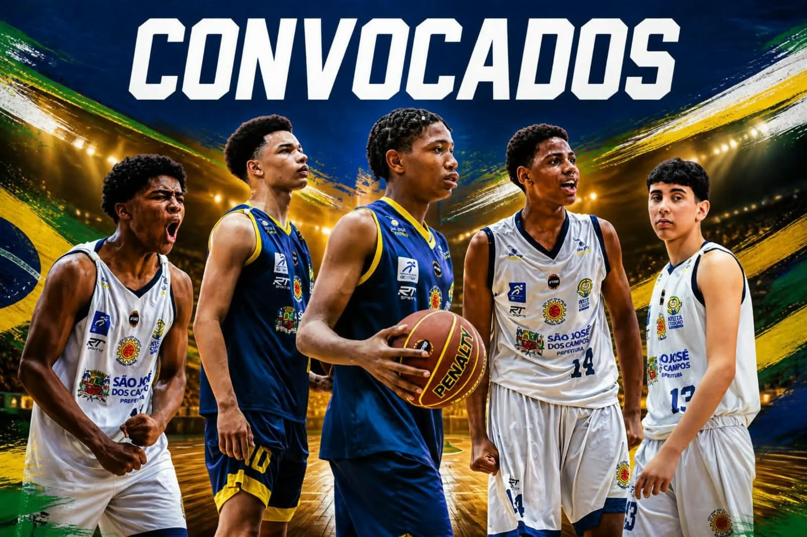 Cinco atletas de São José são convocados para observação da Seleção Brasileira de basquete