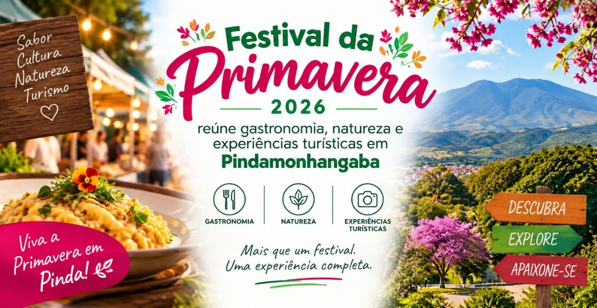 Primavera chega a Pindamonhangaba com festival de sabores e experiências em vários espaços da cidade