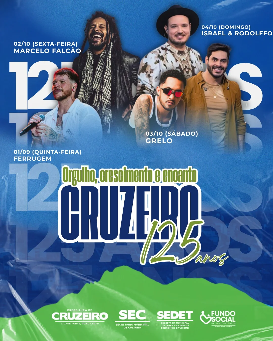 Cruzeiro completa 125 anos com quatro dias de shows e grandes atrações