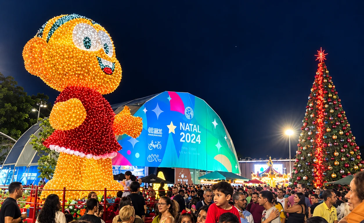 Maior Natal da história do Parque Capivari celebra 90 anos de Mauricio de Sousa